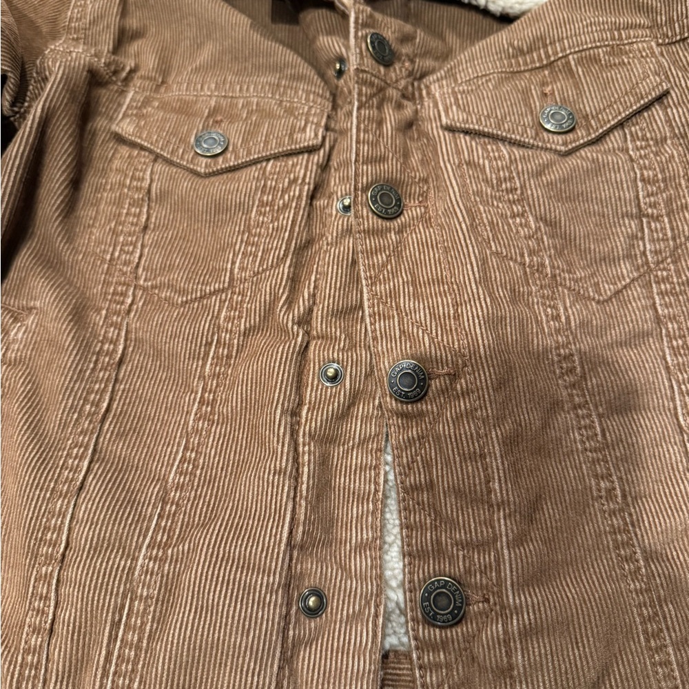 GAP Kids Cream Sherpa Jacket - worn 1x Size 10 - Picture 6 of 8